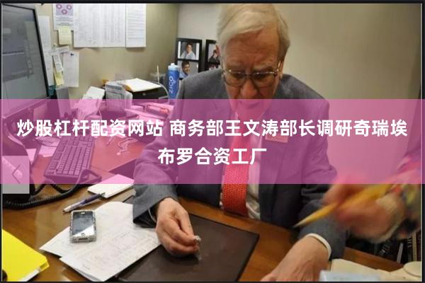 炒股杠杆配资网站 商务部王文涛部长调研奇瑞埃布罗合资工厂