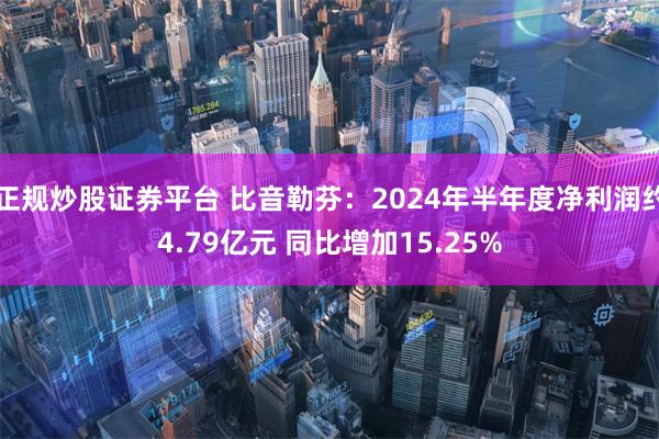 正规炒股证券平台 比音勒芬：2024年半年度净利润约4.79亿元 同比增加15.25%